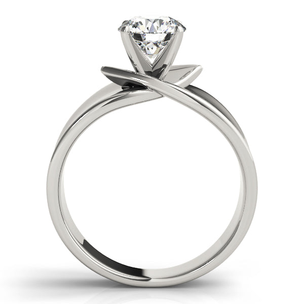 Vintage-Inspired Solitaires Any Shape Round Diamond Engagement Ring in 10K/14K gold and platinum with certified lab-grown or natural diamonds