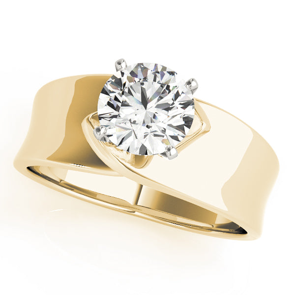 Heirloom Solitaires Any Shape Round Diamond Engagement Ring in 10K/14K gold and platinum with certified lab-grown or natural diamonds