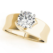 Heirloom Solitaires Any Shape Round Diamond Engagement Ring in 10K/14K gold and platinum with certified lab-grown or natural diamonds