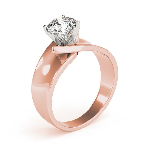 Heirloom Solitaires Any Shape Round Diamond Engagement Ring in 10K/14K gold and platinum with certified lab-grown or natural diamonds