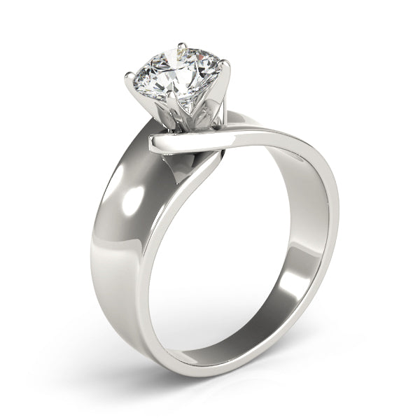 Heirloom Solitaires Any Shape Round Diamond Engagement Ring in 10K/14K gold and platinum with certified lab-grown or natural diamonds
