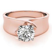 Heirloom Solitaires Any Shape Round Diamond Engagement Ring in 10K/14K gold and platinum with certified lab-grown or natural diamonds
