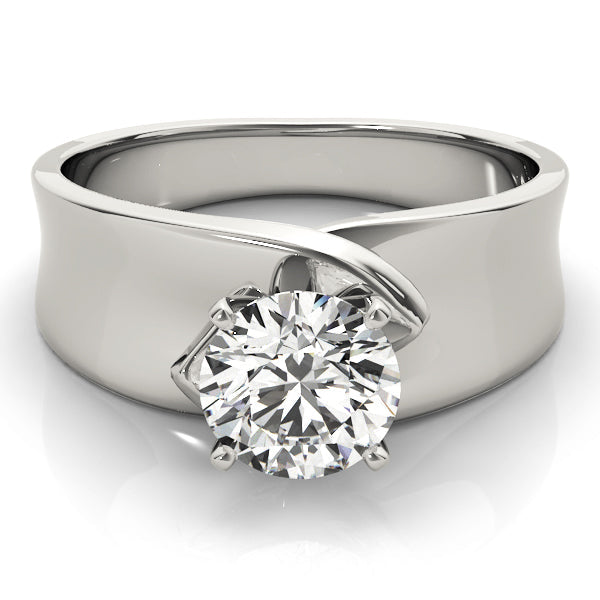 Heirloom Solitaires Any Shape Round Diamond Engagement Ring in 10K/14K gold and platinum with certified lab-grown or natural diamonds
