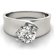 Heirloom Solitaires Any Shape Round Diamond Engagement Ring in 10K/14K gold and platinum with certified lab-grown or natural diamonds