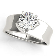 Heirloom Solitaires Any Shape Round Diamond Engagement Ring in 10K/14K gold and platinum with certified lab-grown or natural diamonds