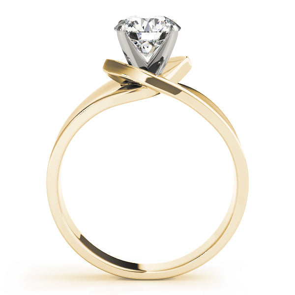 Heirloom Solitaires Any Shape Round Diamond Engagement Ring in 10K/14K gold and platinum with certified lab-grown or natural diamonds