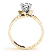 Heirloom Solitaires Any Shape Round Diamond Engagement Ring in 10K/14K gold and platinum with certified lab-grown or natural diamonds
