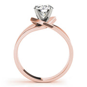 Heirloom Solitaires Any Shape Round Diamond Engagement Ring in 10K/14K gold and platinum with certified lab-grown or natural diamonds