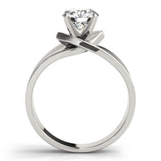 Heirloom Solitaires Any Shape Round Diamond Engagement Ring in 10K/14K gold and platinum with certified lab-grown or natural diamonds