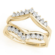 Wraps & Inserts Curved Half Eternity Ring in 10K/14K gold and platinum with certified lab-grown or natural diamonds