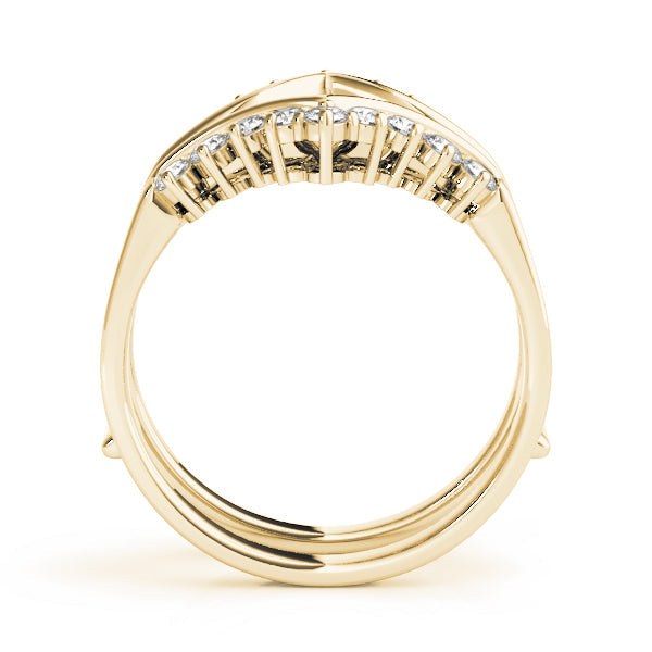 Wraps & Inserts Curved Half Eternity Ring in Gold & Platinum