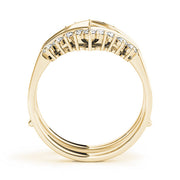 Wraps & Inserts Curved Half Eternity Ring in Gold & Platinum