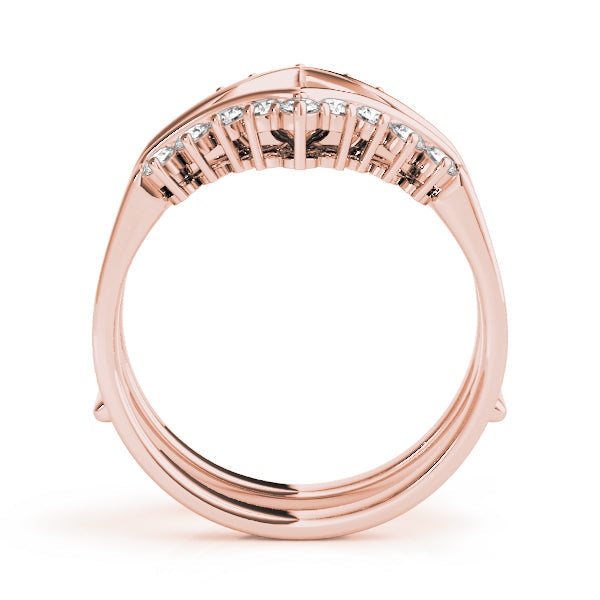 Wraps & Inserts Curved Half Eternity Ring in Gold & Platinum