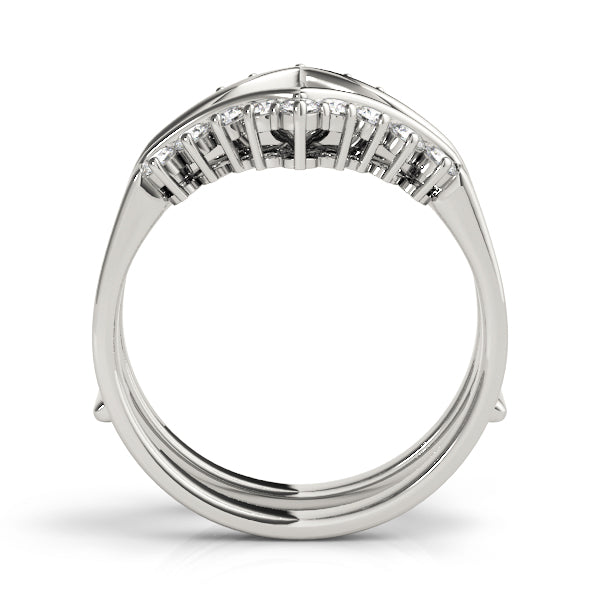 Wraps & Inserts Curved Half Eternity Ring in Gold & Platinum