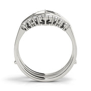 Wraps & Inserts Curved Half Eternity Ring in Gold & Platinum