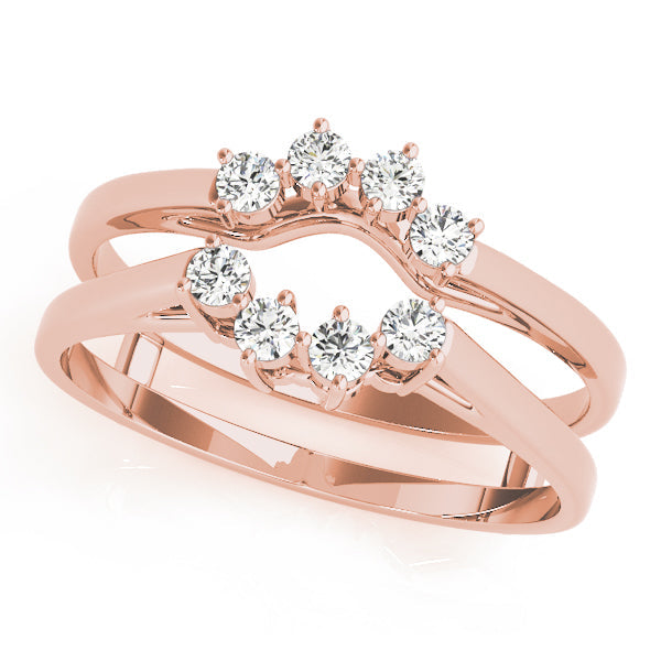 Curved Wraps & Inserts Half Eternity Ring in Gold & Platinum