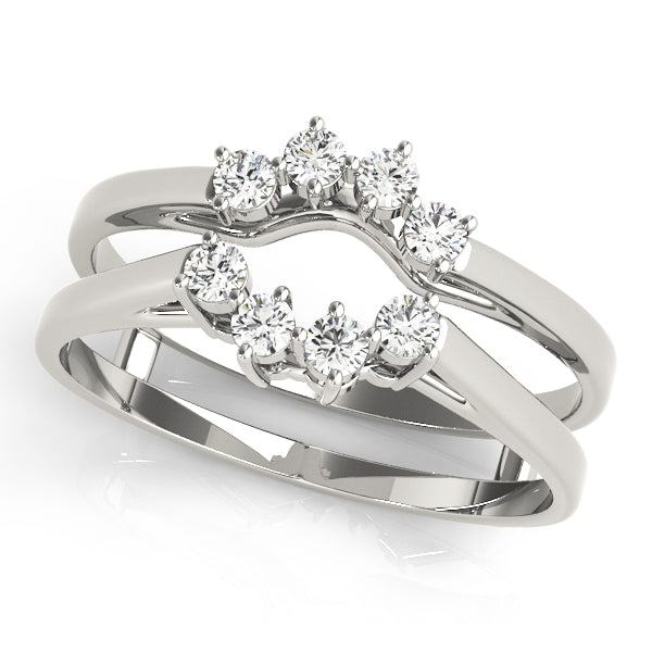 Curved Wraps & Inserts Half Eternity Ring in Gold & Platinum