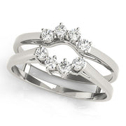 Curved Wraps & Inserts Half Eternity Ring in Gold & Platinum