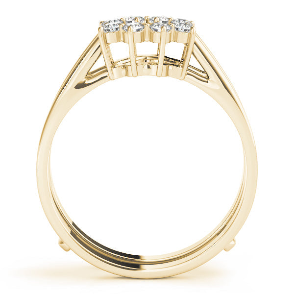 Curved Wraps & Inserts Half Eternity Ring in Gold & Platinum