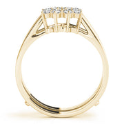 Curved Wraps & Inserts Half Eternity Ring in Gold & Platinum
