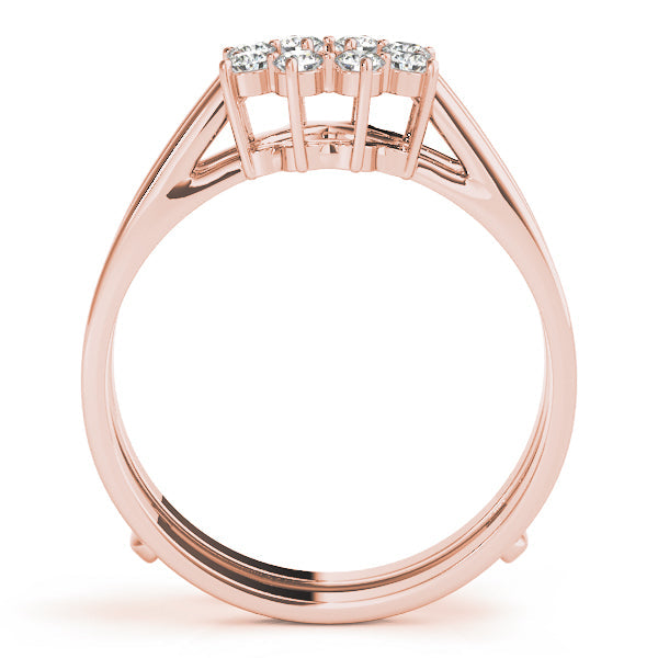 Curved Wraps & Inserts Half Eternity Ring in Gold & Platinum