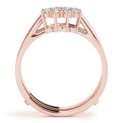 Curved Wraps & Inserts Half Eternity Ring in Gold & Platinum