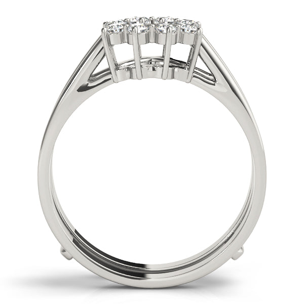 Curved Wraps & Inserts Half Eternity Ring in Gold & Platinum