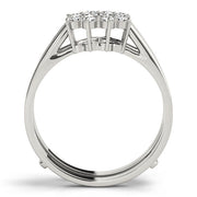 Curved Wraps & Inserts Half Eternity Ring in Gold & Platinum