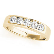 Channel Set Half Eternity Ring in 10K/14K gold and platinum with certified lab-grown or natural diamonds