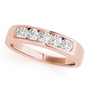 Channel Set Half Eternity Ring in Gold & Platinum