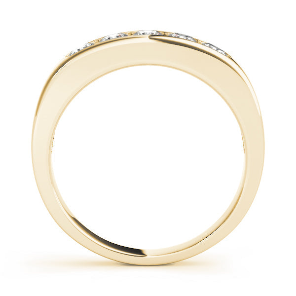 Channel Set Half Eternity Ring in Gold & Platinum