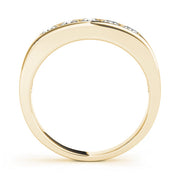 Channel Set Half Eternity Ring in Gold & Platinum