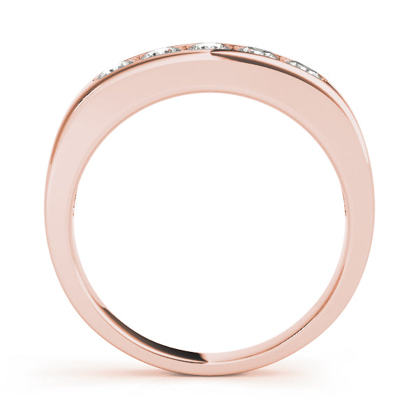 Channel Set Half Eternity Ring in Gold & Platinum