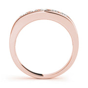 Channel Set Half Eternity Ring in Gold & Platinum