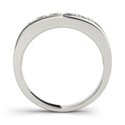 Channel Set Half Eternity Ring in Gold & Platinum