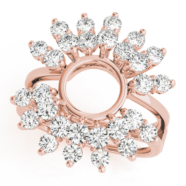 Wraps & Inserts Half Eternity Ring in Gold & Platinum