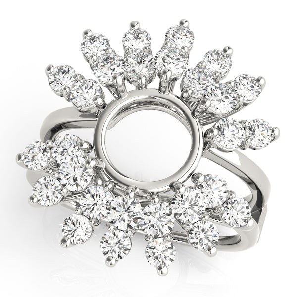 Wraps & Inserts Half Eternity Ring in Gold & Platinum