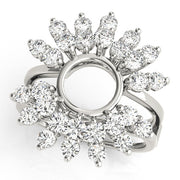 Wraps & Inserts Half Eternity Ring in Gold & Platinum