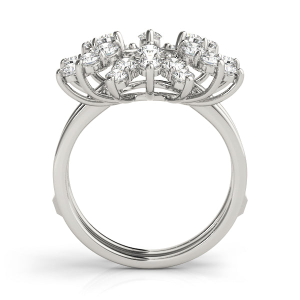 Wraps & Inserts Half Eternity Ring in Gold & Platinum