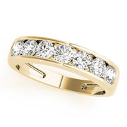 Channel Set Half Eternity Ring in 10K/14K gold and platinum with certified lab-grown or natural diamonds
