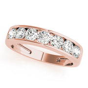 Channel Set Half Eternity Ring in Gold & Platinum