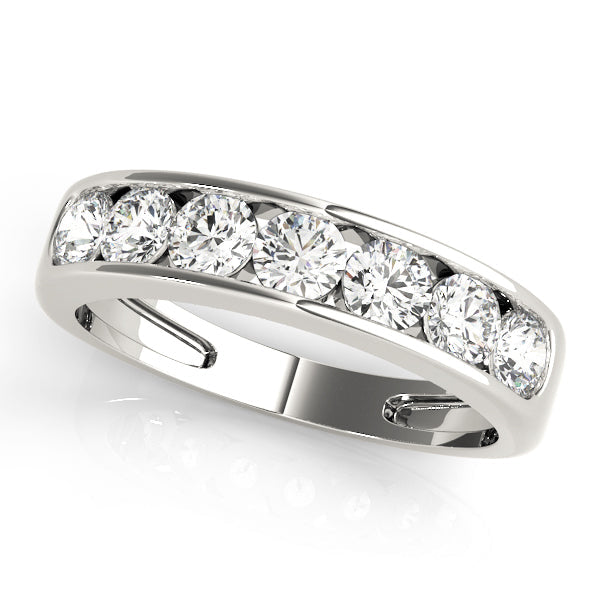 Channel Set Half Eternity Ring in Gold & Platinum