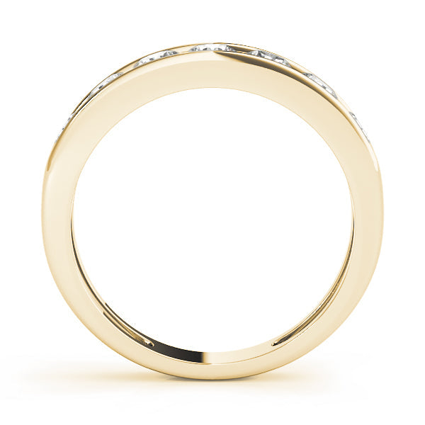 Channel Set Half Eternity Ring in Gold & Platinum