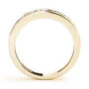 Channel Set Half Eternity Ring in Gold & Platinum
