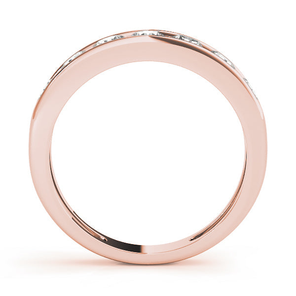 Channel Set Half Eternity Ring in Gold & Platinum