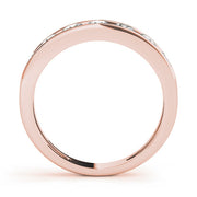 Channel Set Half Eternity Ring in Gold & Platinum