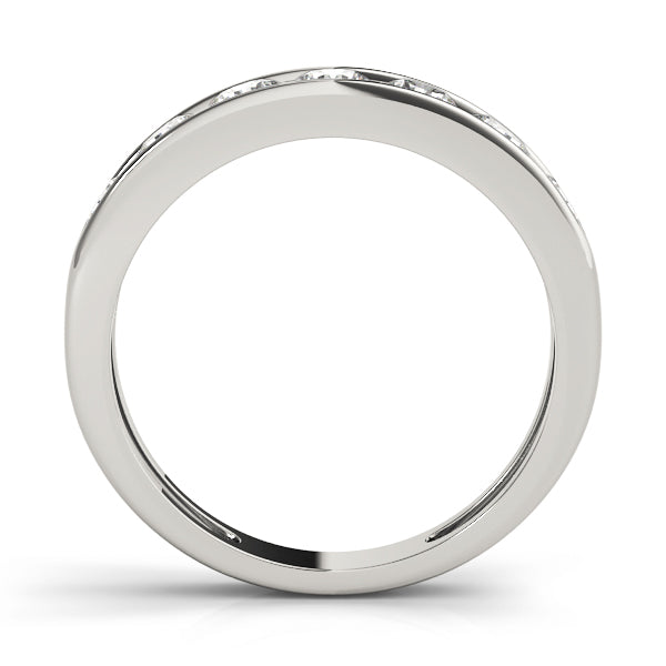 Channel Set Half Eternity Ring in Gold & Platinum