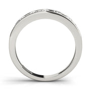 Channel Set Half Eternity Ring in Gold & Platinum