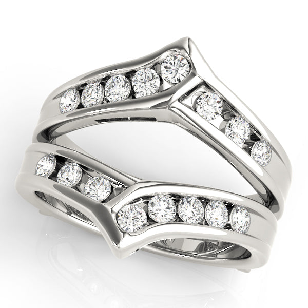 Channel Set Wraps & Inserts Half Eternity Ring in Gold & Platinum