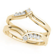 Engagement Wrap Half Eternity Ring in 10K/14K gold and platinum with certified lab-grown or natural diamonds